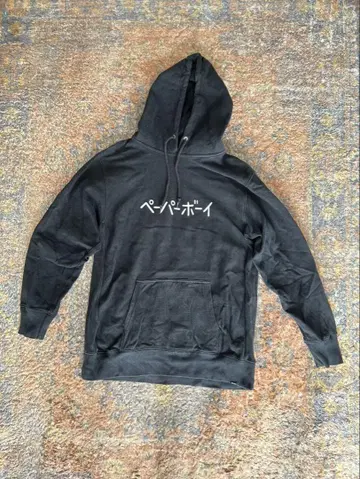 BEAMS x paperboy 블랙 후드티