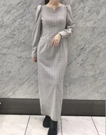 [ 새상품급 ] COCODEAL 축구 체크 I 라인 원피스 사이즈 1