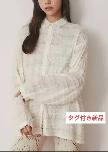 merry jenny 시어 프린지 차이나 셔츠