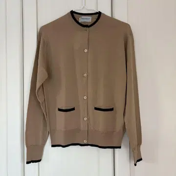 미사용 새상품 JOHN SMEDLEY 카멜 바이컬러 가디건