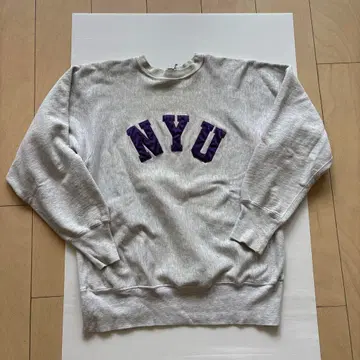 90s USA 리버스 위브 그레이 자수 프린트