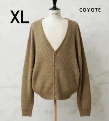WAIPER.INC 모헤어 니트 가디건 XL 코요테