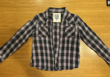 VonDutch 체크 무늬 아우터 셔츠 코튼 긴팔 셔츠 M 사이즈