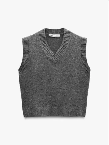ZARA 그레이 니트 베스트 M 사이즈