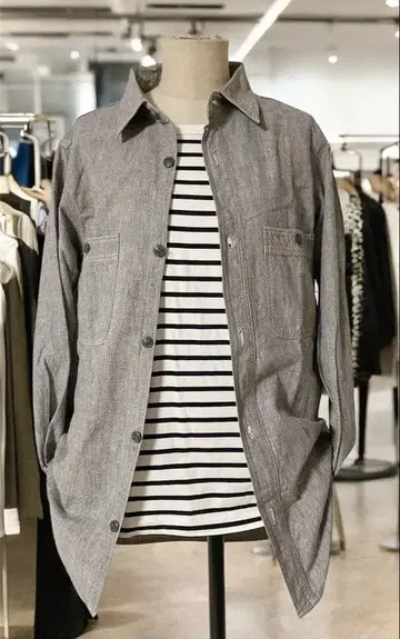 or slow 그레이 샴브레이 셔츠 여성용 리바이스