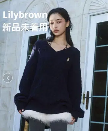 Lilybrown 자수 Bear 케이블 니트 미니 원피스 미착용 새상품