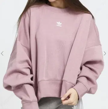 adidas 핑크 맨투맨 숏 기장