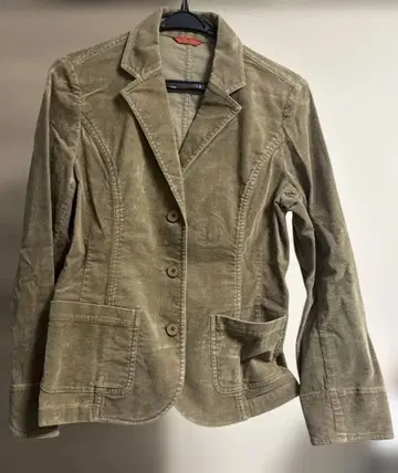 LACOSTE 베이지 코듀로이 테일러드 자켓