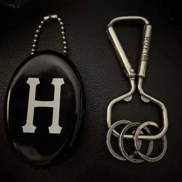 HUF 카라비너 (실버) + 코인 케이스 (블랙)