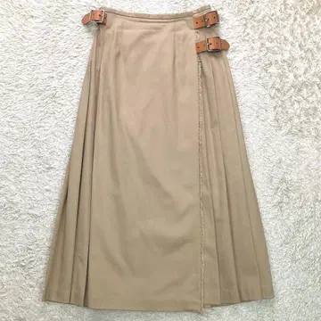 오닐 오브 더블린 랩 롱 스커트 백 플리츠 코튼 치노 L