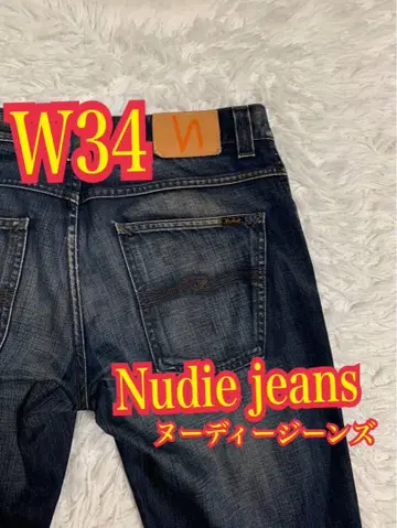 누디진 데님 청바지 인디고 W34