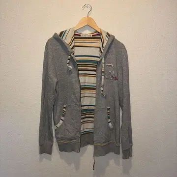 RUSH/HOUR 러쉬아워 멀티 스트라이프 후드티 #M