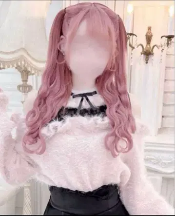 Lily Merry 이모쨩 시마무라 콜라보 페더 니트 풀오버