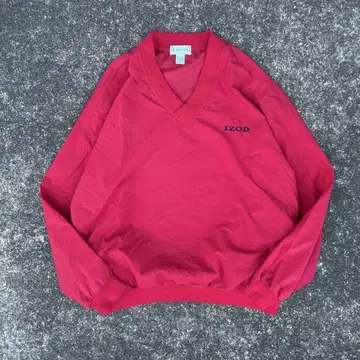 IZOD 빨간색 V넥 나일론 자켓