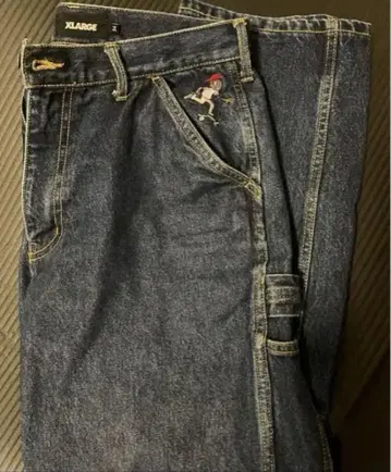 XLARGE 자수 카고 데님 팬츠 34