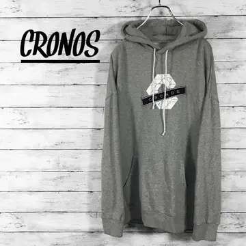 CRONOS 크로노스 로고 풀오버 후드티 그레이 XL 사이즈