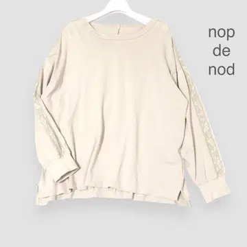 새상품급 nop de nod 소매 레이스 워셔블 풀오버 티셔츠 M