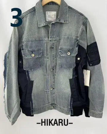 sacai 데님 x 나일론 트윌 재킷