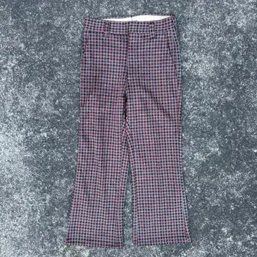 70s 빈티지 니트 슬랙스 하운드투스 패턴 슬랙스