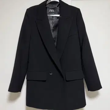 ZARA 블랙 테일러드 자켓 더블 버튼