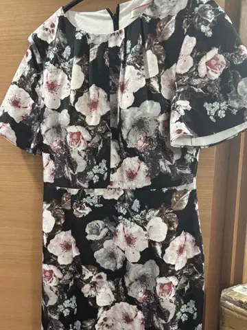 GINZA COUTURE 플라워 프린트 반팔 원피스