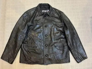 90s 빈티지 Schott 가죽 자켓 블랙 44 USA제