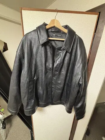 ZABA 블랙 가죽 자켓 XL
