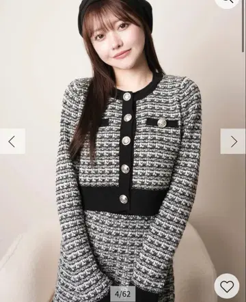 미사용 새상품/긴팔 원피스/가을/겨울 원피스 귀여운 펄 버튼 M