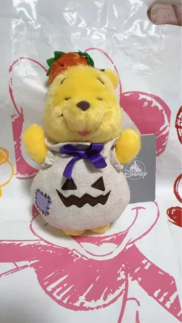 디즈니 스토어 할로윈 분장 푸우 봉제 인형 키체인