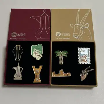 오사카 간사이 만박 카타르 핀 배지 2세트 EXPO 2025