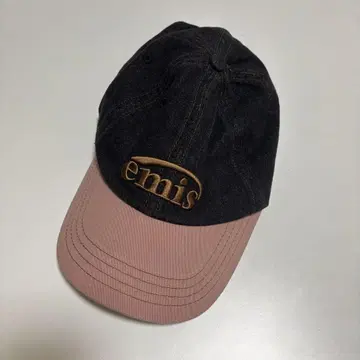 emis 다크 데님 핑크 캡