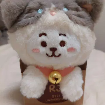BT21 RJ 봉제 인형 방울 달린 cat 고양이