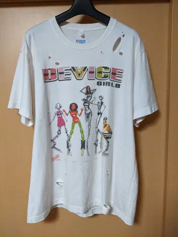 24ss doublet DEVICE GIRLS 크러쉬 가공 티셔츠