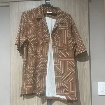 JUNRED 브라운 반팔 셔츠 LL