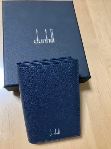 dunhill 네이비 가죽 명함지갑