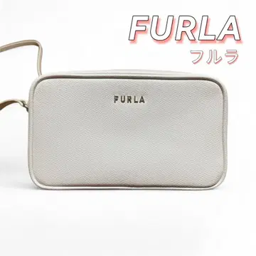 컨디션 최상 FURLA 훌라 숄더백 릴리 현행 가죽 화이트