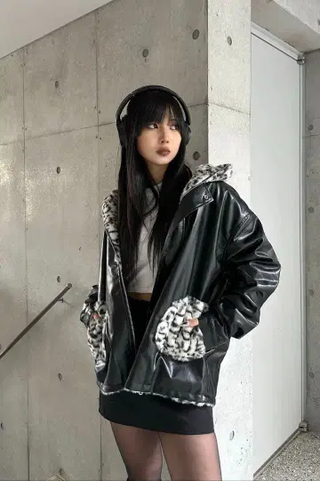 KsG 2way 레오파드 무늬 자켓