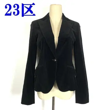23구 벨로아 느낌 코튼 테일러드 자켓 블랙 38 C9405