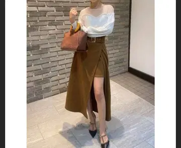 RESEXXY 숏팬츠 플레어 스커트 허리 벨트 포함