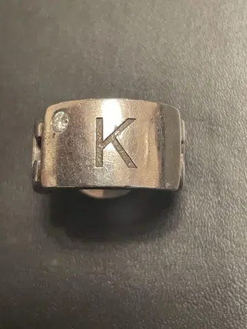 K 각인 실버 반지