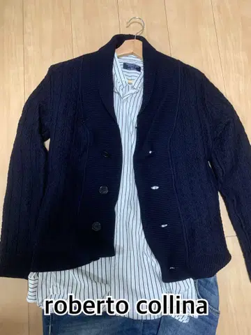 이탈리아제 로베르토 콜리나 네이비 니트 가디건