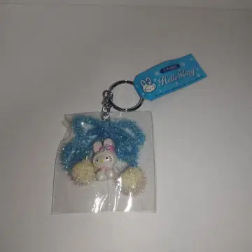 [ 미사용 ] 홋카이도 한정 지역 키티 눈토끼 키링 봉오리 리본