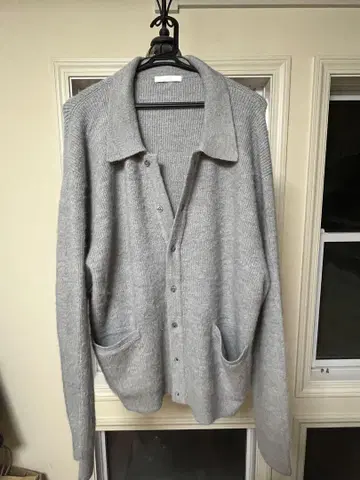WYM MOHAIR BLEND KNIT SHIRT CARDIGAN 그레이