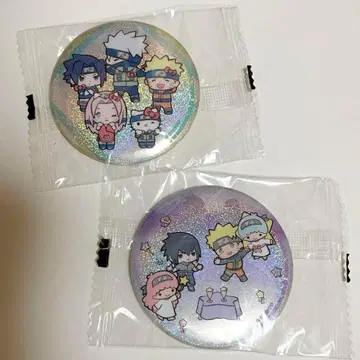 NARUTO 산리오 캔뱃지 나루토 사스케 키키라라 키티 카카시