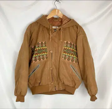 EASYRISE CLUB 후드 부착 점퍼 M 브라운