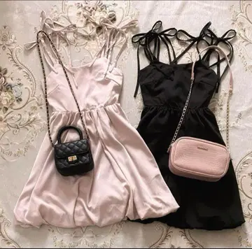 meltie 벌룬 원피스 핑크 베이지