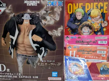 제일복권 원피스 곰 피규어 타월 클리어 파일 묶음 판매