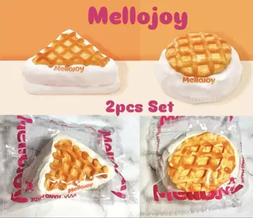 2세트 MellioJoy 크림 와플 삼각형 원 삼각 원