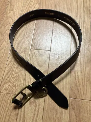YUKETEN 유케텐 D링 스티치드 가죽 벨트