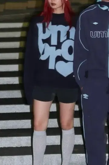 umbro hth 자카드 니트 콜라보 네이비